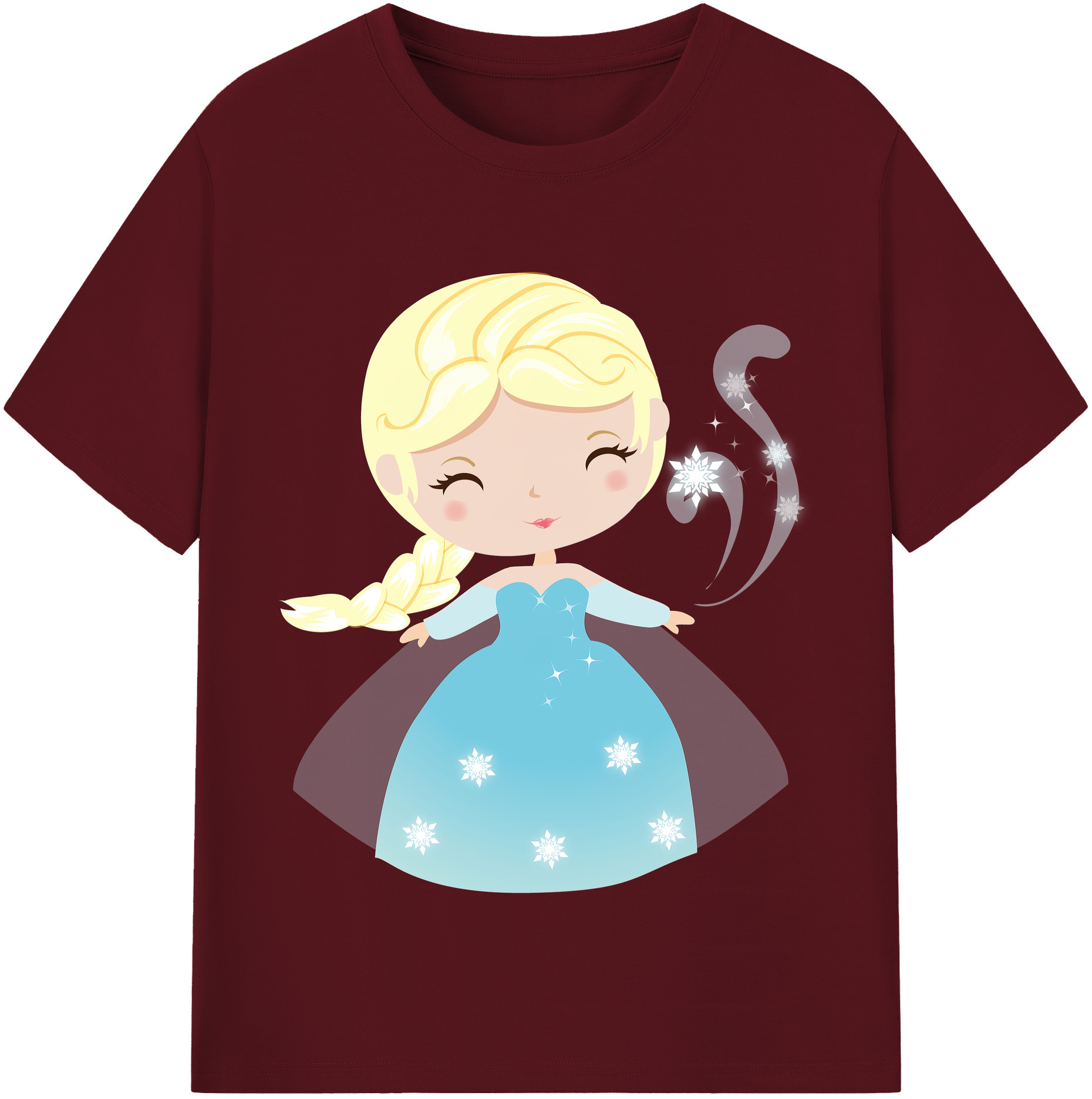 （画像用） アナと雪の女王 アンナ エルサ Frozen Anna Elsa 綿100％半袖Tシャツ（フロントプリント）